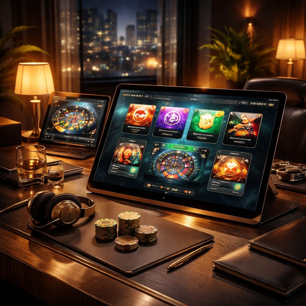 Modern online casino setup with bright interface elements and premium gaming mood tailored for Bangladesh users at 9666BET