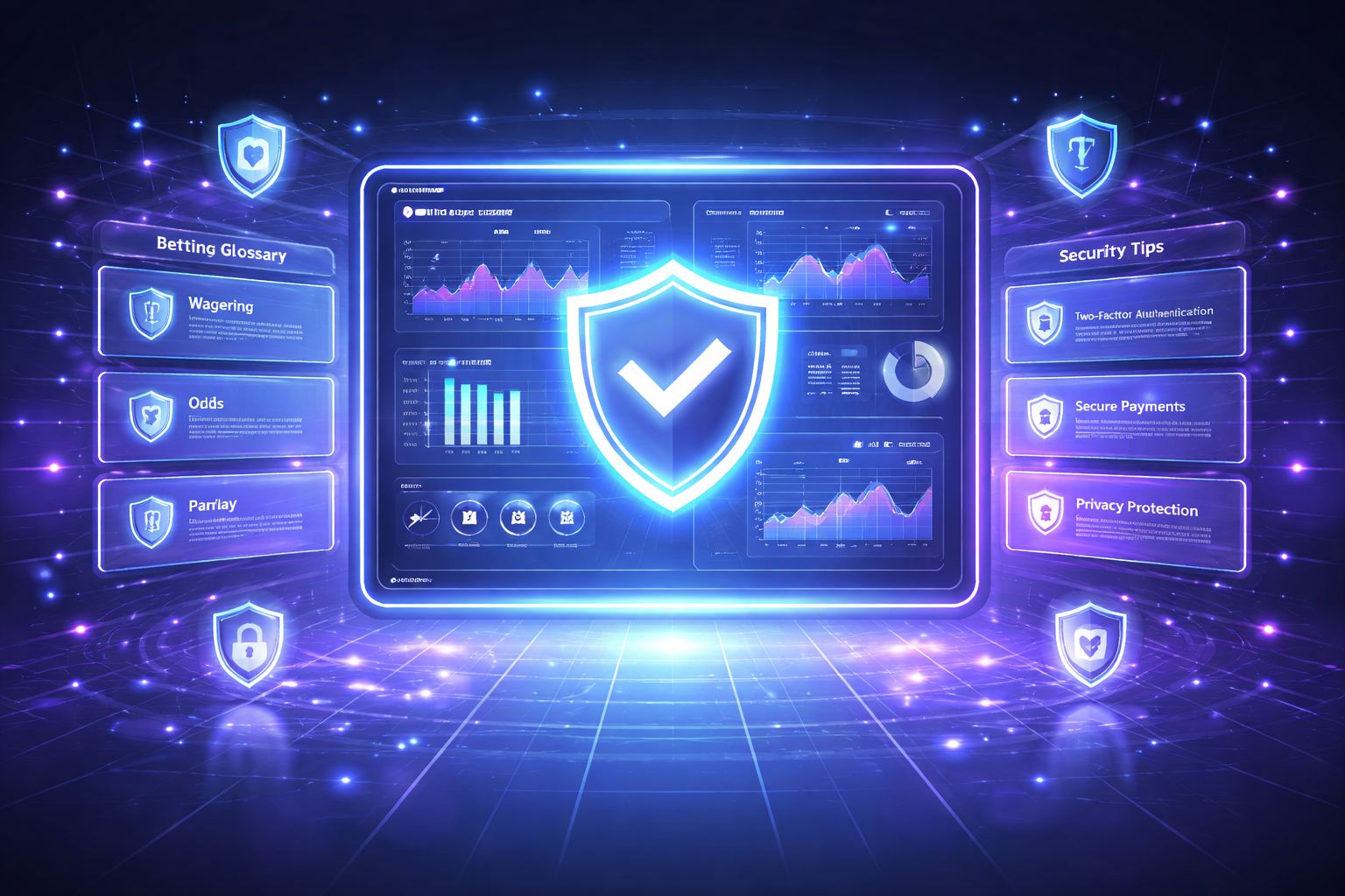Secure online betting dashboard showing key gaming terms and account safety concepts for 9666BET members in Bangladesh