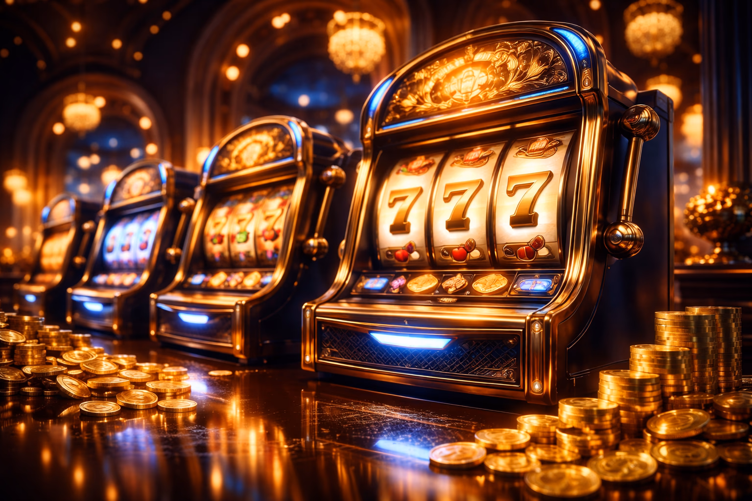 Luxury-inspired slot machine display with rich colors, glowing symbols, and elegant casino mood for 9666BET